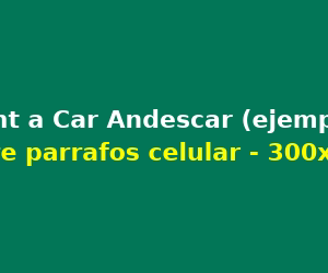 Publicidad: Rent a Car Andescar