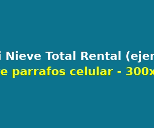Publicidad: Esqui Nieve Total Rental